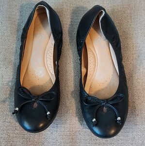 Mootsies Tootsies Black Cameo Ballet Flats Sz-7